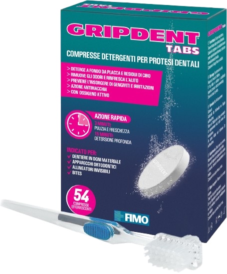 GRIPDENT TABS 54 COMPRESSE + SPAZZOLINO PULITORE - farmacia187.it