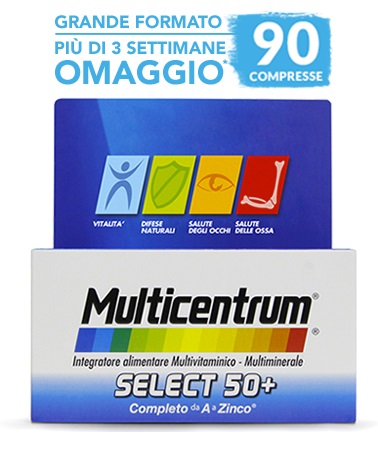 MULTICENTRUM SELECT 50+ 90 COMPRESSE - farmacia187.it