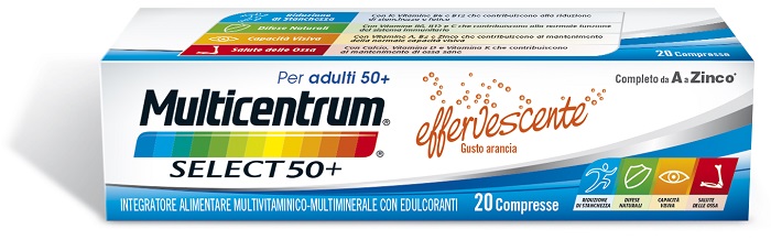 MULTICENTRUM SELECT EFFERVESCENTE 20 COMPRESSE - farmacia187.it