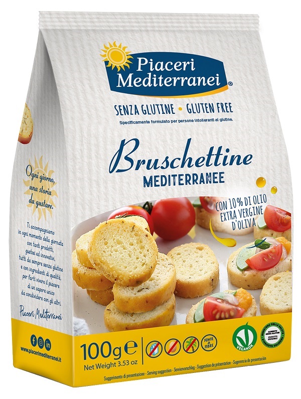 PIACERI MEDITERRANEI BRUSCHETTINE 100 G - farmacia187.it