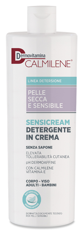 DERMOVITAMINA CALMILENE SENSICREAM DETERGENTE IN CREMA SENZA SAPONE PER PELLE SECCA E SENSIBILE 500 ML - farmacia187.it