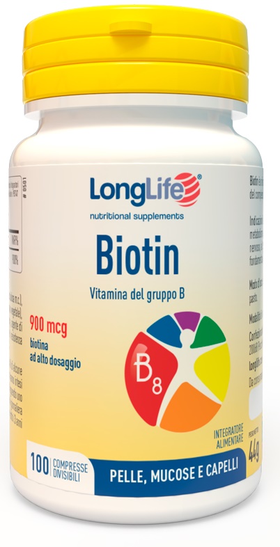 LONGLIFE BIOTIN 900 MCG 100 COMPRESSE - farmacia187.it