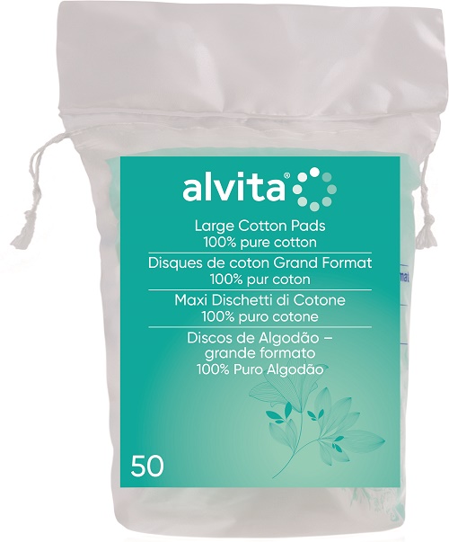 ALVITA MAXI DISCHETTI DI COTONE 100% PURO COTONE 50 PEZZI - farmacia187.it