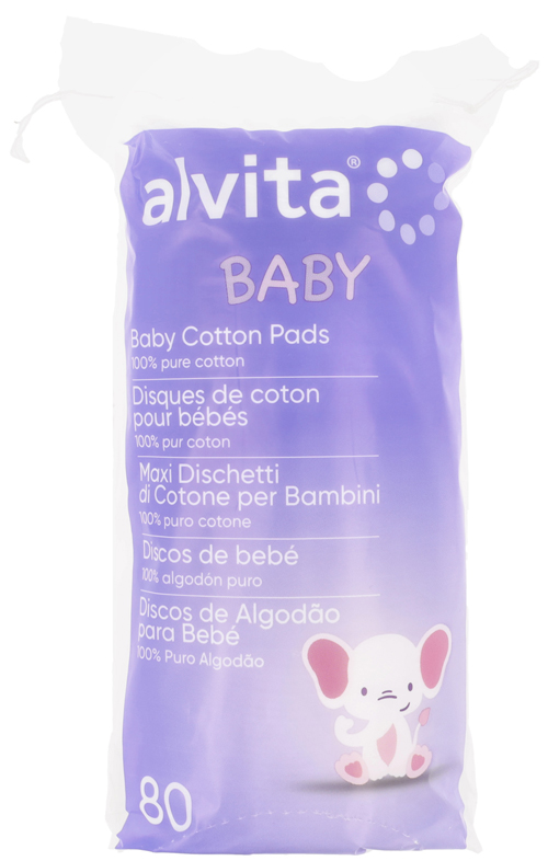 ALVITA BABY MAXI DISCHETTI DI COTONE PER BAMBINI 100% PURO COTONE 80 PEZZI - farmacia187.it