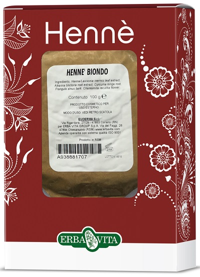 HENNE COLORANTE CAPELLI BIONDO 100 G - farmacia187.it