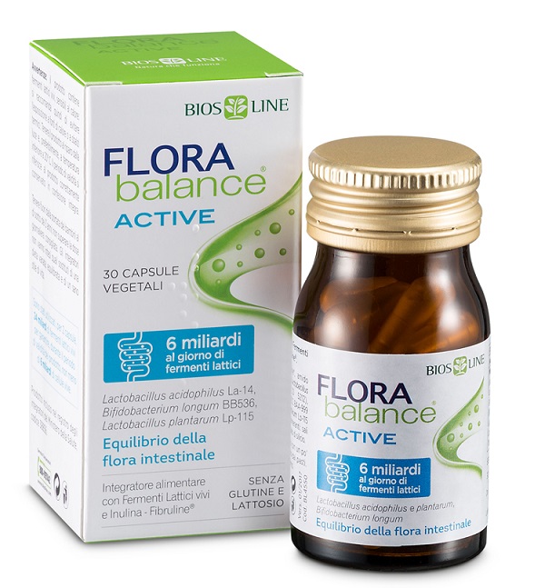 BIOSLINE FLORABALANCE ACTIVE 30 CAPSULE VEGETALI - farmacia187.it