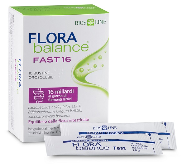 BIOSLINE FLORABALANCE FAST 10 BUSTINE OROSOLUBILI - farmacia187.it