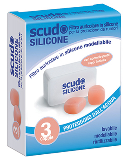 TAPPO AURICOLARE EARPLUG SCUDO IN SILICONE 3 COPPIE 6 PEZZI ARTICOLO 7EN091 - farmacia187.it