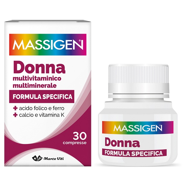 MASSIGEN DONNA MULTIVITAMINICO E MULTIMINERALE 30 COMPRESSE RIVESTITE - farmacia187.it