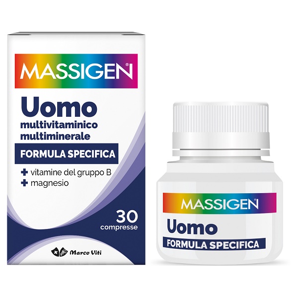 MASSIGEN UOMO MULTIVITAMINICO E MULTIMINERALE 30 COMPRESSE RIVESTITE - farmacia187.it