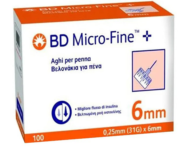 AGO PER PENNA DA INSULINA BD MICROFINE GAUGE 31 6MM 100 PEZZI - farmacia187.it