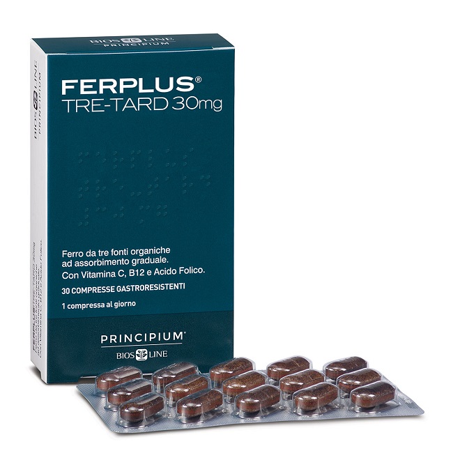 PRINCIPIUM FERPLUS TRE RETARD 30MG 30 COMPRESSE GASTRORESISTENTI - farmacia187.it