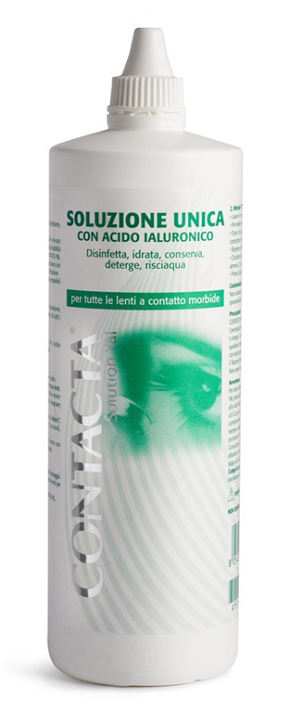 SOLUZIONE UNICA CON ACIDO IALURONICO PER LENTI A CONTATTO CONTACTA SOLUTION 360 ML - farmacia187.it