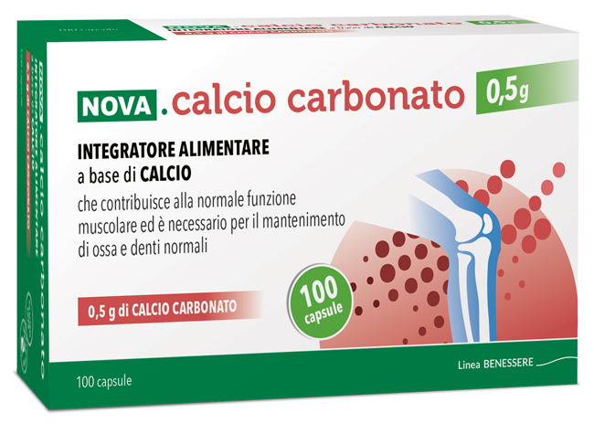 NOVA CALCIO CARBONATO 0,5 G 100 CAPSULE - farmacia187.it