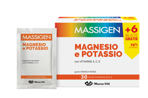 MASSIGEN MAGNESIO E POTASSIO 24 BUSTINE +6 GRATIS - farmacia187.it
