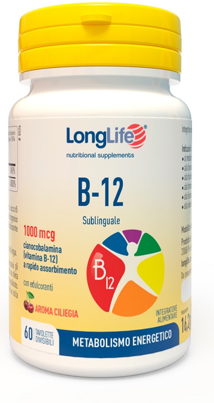 LONGLIFE B12 1000 MCG 60 TAVOLETTE - farmacia187.it
