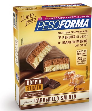 PESOFORMA BARRETTA AL CARAMELLO SALATO 12 PEZZI DA 31 G - farmacia187.it