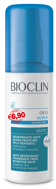 BIOCLIN DEO ACTIVE VAPO SENZA PROFUMO E SENZA ALCOOL PER PELLI SENSIBILI PROMO 100 ML - farmacia187.it