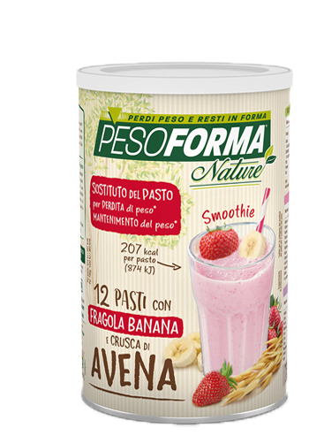 PESOFORMA NATURE SMOOTHIE FRAGOLA BANANA POLVERE 420 G - farmacia187.it