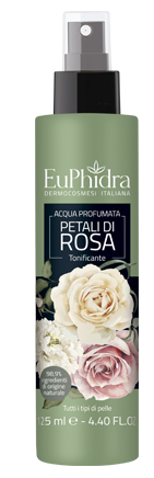 EUPHIDRA ACQUA PROFUMATA ROSA IN FLACONE CON ETICHETTA POMPA SPRAY - farmacia187.it