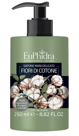 EUPHIDRA SAPONE LIQUIDO MANI COTONE IN FLACONE CON ETICHETTA DISPENSER - farmacia187.it