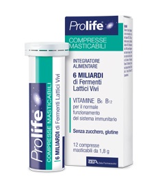 PROLIFE COMPRESSE MASTICABILI INTEGRATORE ALIMENTARE IN TUBETTO CON ASTUCCIO - farmacia187.it