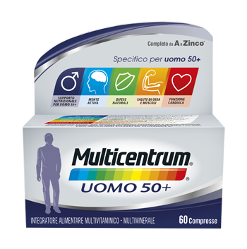 MULTICENTRUM UOMO 50+ 60 COMPRESSE - farmacia187.it
