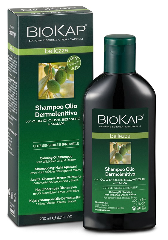 BIOKAP BELLEZZA SHAMPOO OLIO DERMOLENITIVO 200 ML BIOSLINE - farmacia187.it