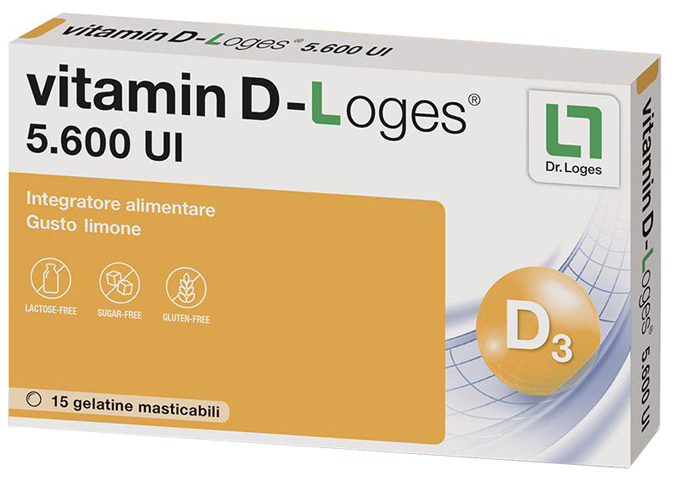 VITAMIN D-LOGES 15 GELATINE MASTICABILI GUSTO LIMONE - farmacia187.it
