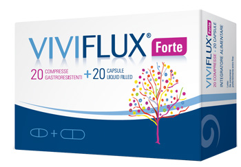 VIVIFLUX FORTE 20 COMPRESSE GASTRORESISTENTI + 20 CAPSULE LIQUID FILLER - farmacia187.it