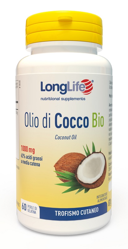 LONGLIFE OLIO COCCO BIO 60 PERLE IN GELATINA - farmacia187.it