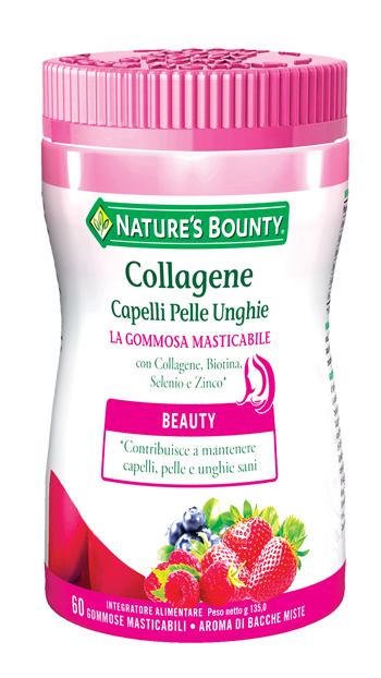 COLLAGENE CAPELLI PELLE UNGHIE 60 GOMMOSE MASTICABILI - farmacia187.it