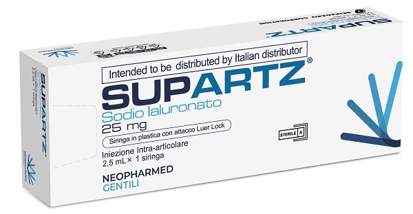 SIRINGA PRERIEMPITA INTRA-ARTICOLARE SUPARTZ ACIDO IALURONICO 25 MG 2,5 ML 1 PEZZO - farmacia187.it