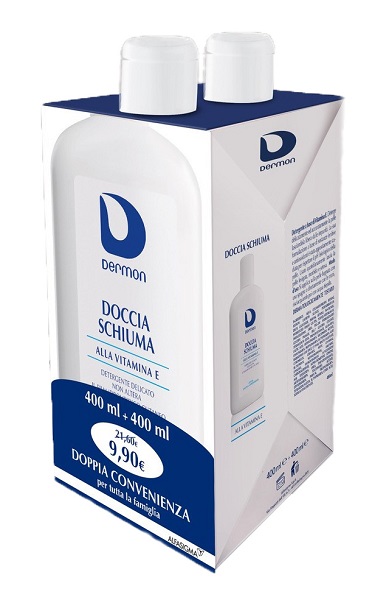 DERMON BIPACCO DOCCIASCHIUMA VITAMINA E 400 ML + 400 ML - farmacia187.it