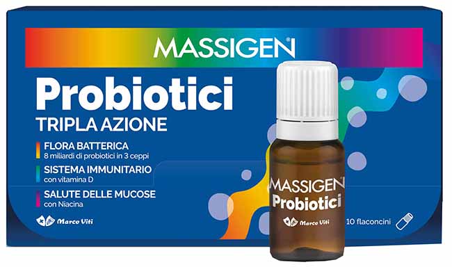 MASSIGEN PROBIOTICI 10 FLACONCINI X 8 ML PREZZO PIENO - farmacia187.it