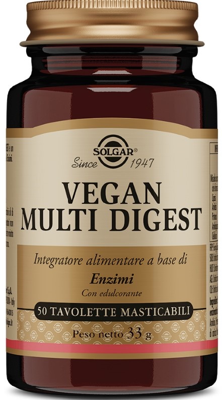 VEGAN MULTI DIGEST 50 TAVOLETTE MASTICABILI - farmacia187.it