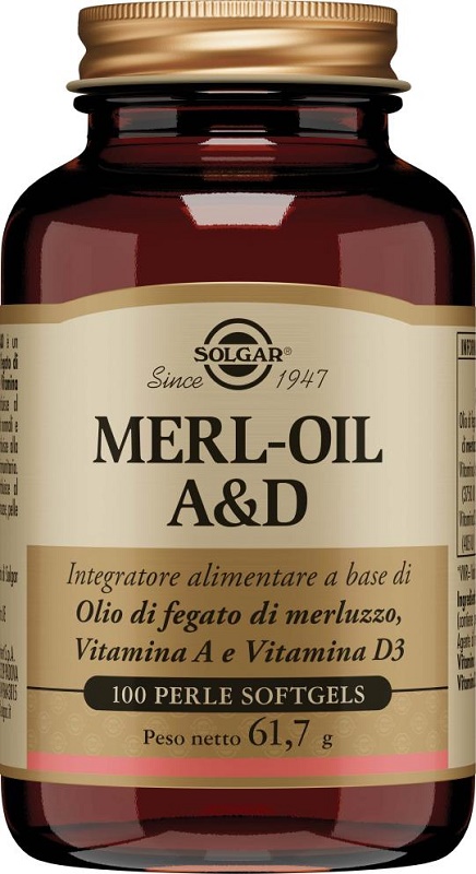 MERL OIL A&D 100 PERLE SOFTGEL - farmacia187.it