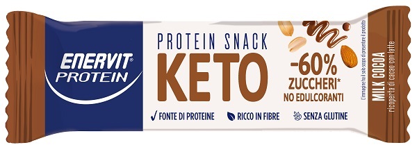 ENERVIT PROTEIN SNACK KETO MILK COCOA 35 G - farmacia187.it