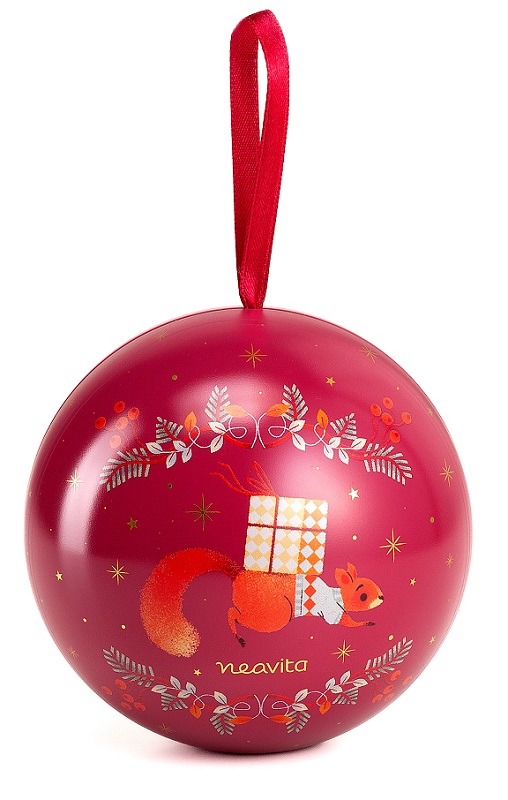 Neavita Infuso Mandorle Caramellate FiltroScrigno in Palla di Natale - Confezione Regalo 8 Filtri da 3,5 G - farmacia187.it