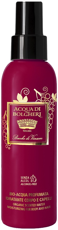 ACQUA DI BOLGHERI BIO ACQUA PROFUMATA IDRATANTE CORPO E CAPELLI BACCHE DI VINUM 150 ML - farmacia187.it