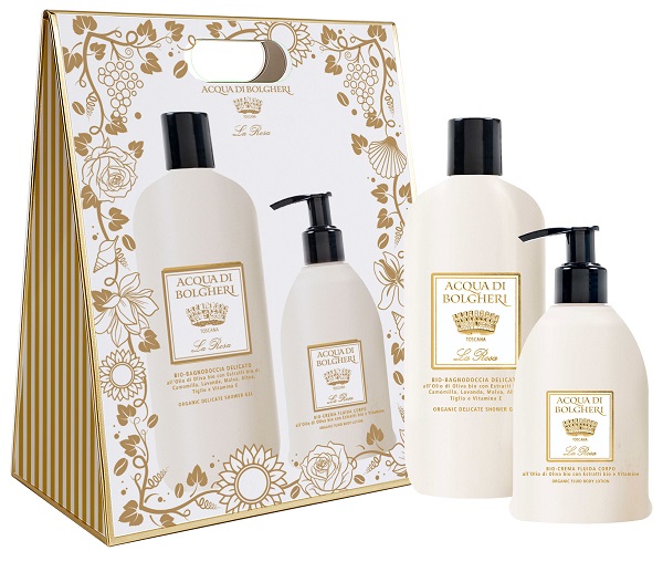 Acqua di Bolgheri - La Rosa Cofanetto Bag - Bagnodoccia + Crema Corpo Bio - farmacia187.it