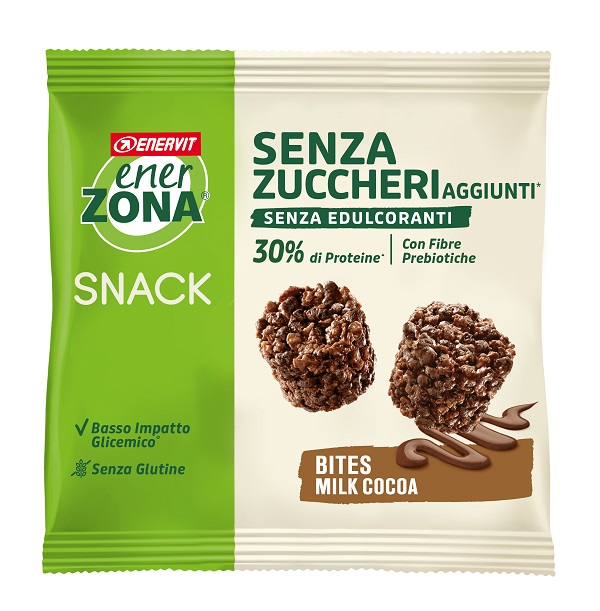 ENERZONA BITES MILK CHOCO SENZA ZUCCHERI AGGIUNTI 24 G - farmacia187.it