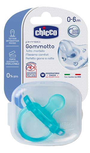 CHICCO GOMMOTTO IN SILICONE BOY 0-6 MESI 1 PEZZO - farmacia187.it