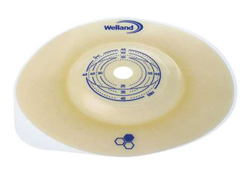 PLACCA PER COLOSTOMIA CONVESSA RITAGLIABILE AURUM2 DIAMETRO 13-25 MM FLANGIA 45 MM 5 PEZZI - farmacia187.it