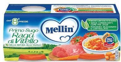 MELLIN PRIMOSUGO RAGU' DI VITELLO 2 VASETTI DA 80 G - farmacia187.it