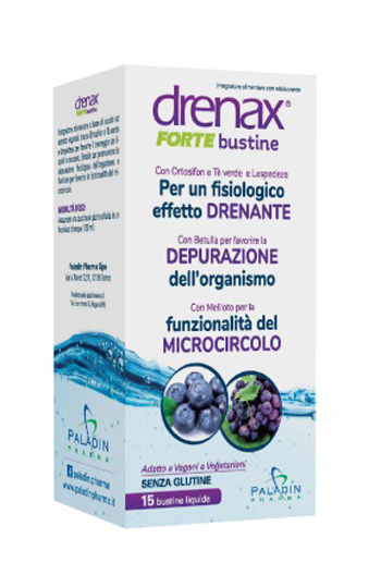 DRENAX FORTE MIRTILLO E UVA 15 BUSTINE - farmacia187.it