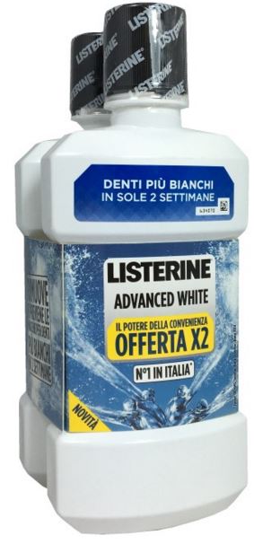 LISTERINE ADVANCE WHITE 500 ML X 2 PEZZI - farmacia187.it