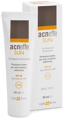 ACNEFFE SUN SPF 30 ALTA PROTEZIONE UVB PER CUTE ACNEICA E SEBORROICA 50 ML - farmacia187.it