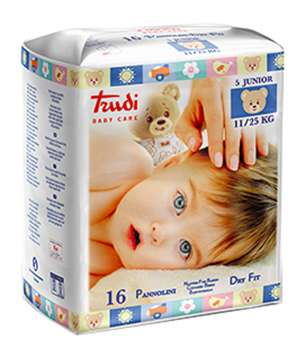 TRUDI BABY CARE PANNOLINO DRY FIT JUNIOR 11/25 KG 16 PEZZI - farmacia187.it