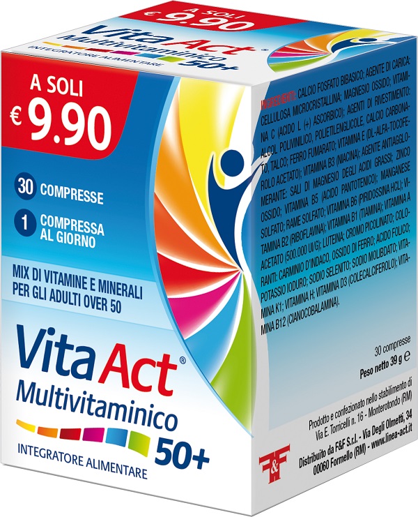 VITA ACT MULTIVITAMINICO 50+ 30 COMPRESSE - farmacia187.it